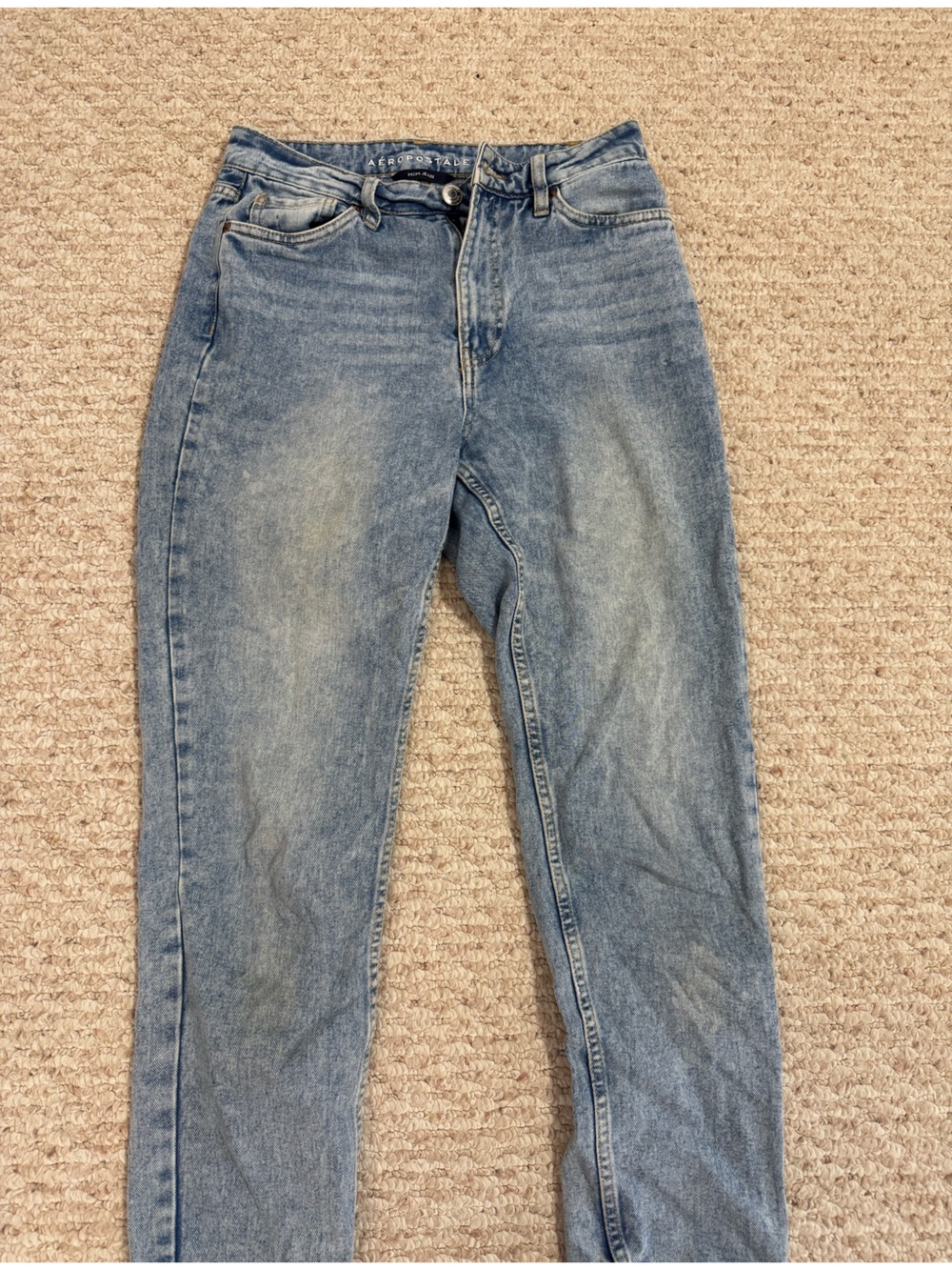 Aeropostale Light Blue High-Rise Women's Mom Jeans